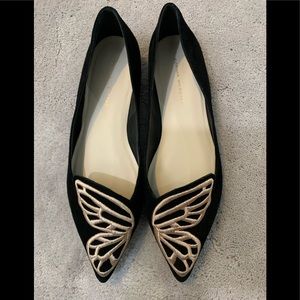 Sophia Webster Bibi butterfly suede flats 40